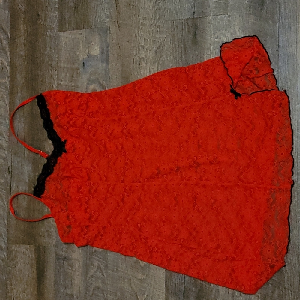 (2) TWO PK. 1 Black and 1 Red Lacy nightgown bundle. Please Share listing.